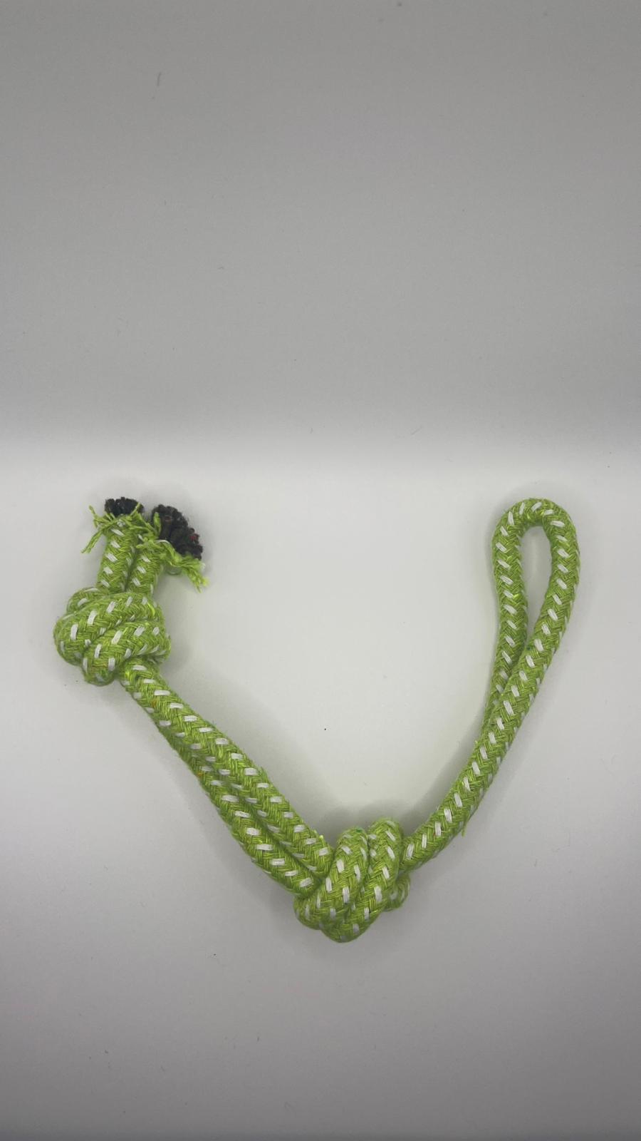 Green Rope Toy With Double Knot – Built for Playful Battles