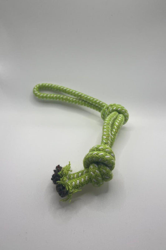 Green Rope Toy With Double Knot – Built for Playful Battles